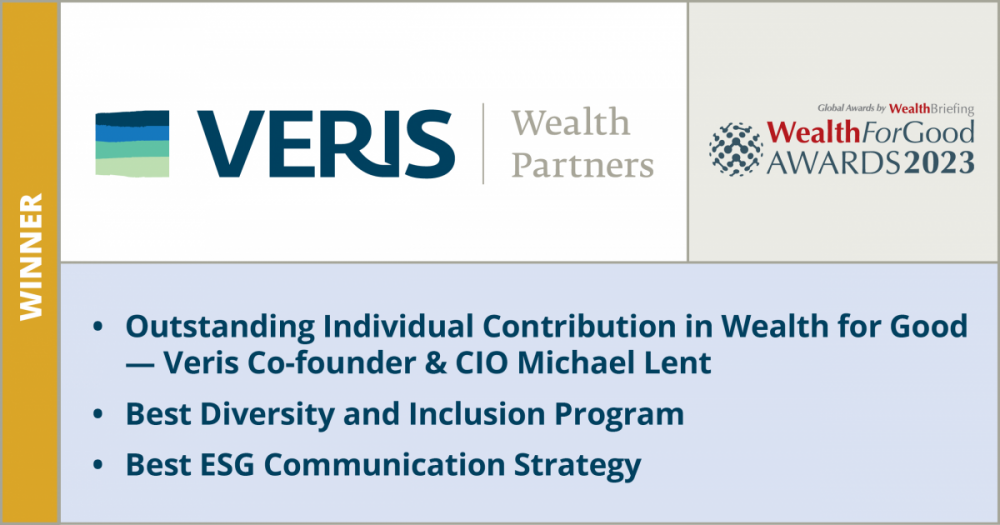 Veris wins 3 Wealth for Good Awards in 2023
