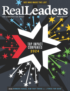 The cover of Real Leaders Magazine