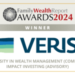Veris won for Impact Investing (Advisory) and Diversity in Wealth Management (Company) at the 2024 Family Wealth Report Awards.