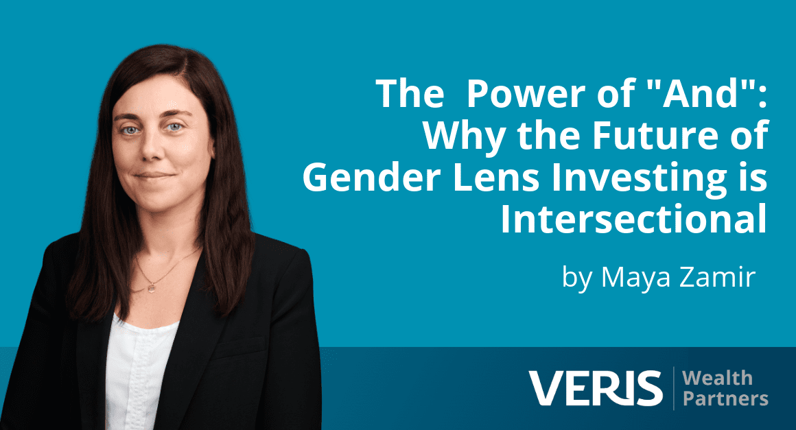 An image of the author of the article, Maya Zamir, and the title of her article: The Power of "And": Why the Future of Gender lens Investing is Intersectional