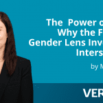 An image of the author of the article, Maya Zamir, and the title of her article: The Power of "And": Why the Future of Gender lens Investing is Intersectional